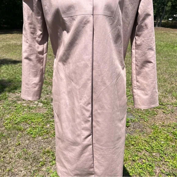 Authentic Lacoste Small 34 Rose Blush Pink Fashion Show Collection Trench Coat S - Picture 6 of 16